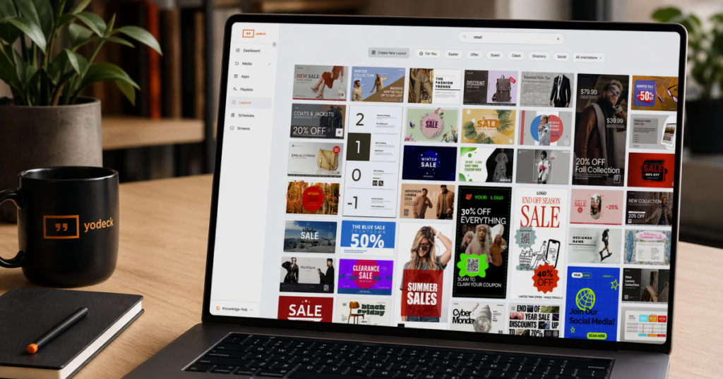 digital signage ideas for retail with Yodeck