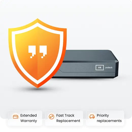 Yodeck digital signage player with warranty benefits