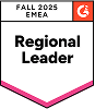 Yodeck digital signage Regional Leader Fall 2025 badge