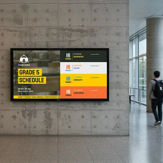 Digital Signage for education Yodeck