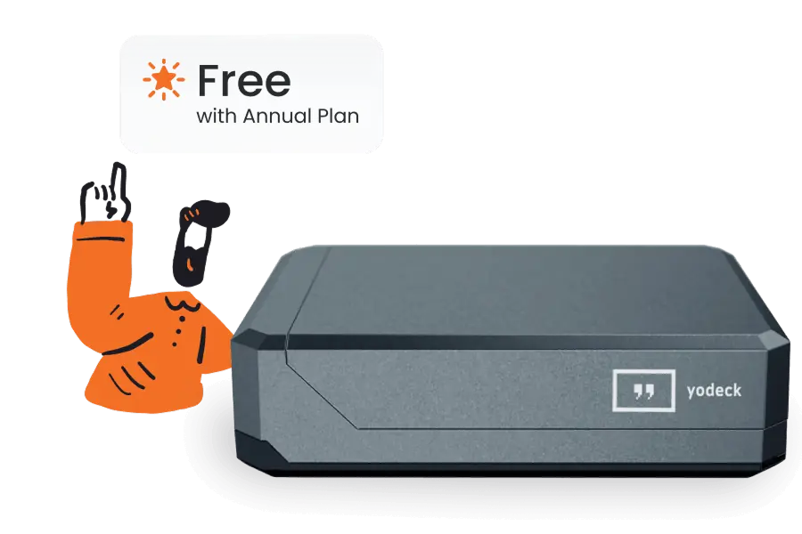 Free Yodeck player wiyh annual plan