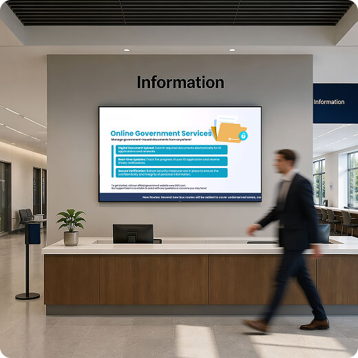Government digital signage solutions Yodeck