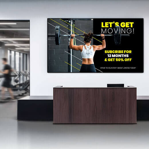 digital signage for gyms