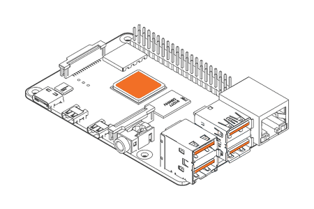 Yodeck digital signage Raspberry Pi board illustration