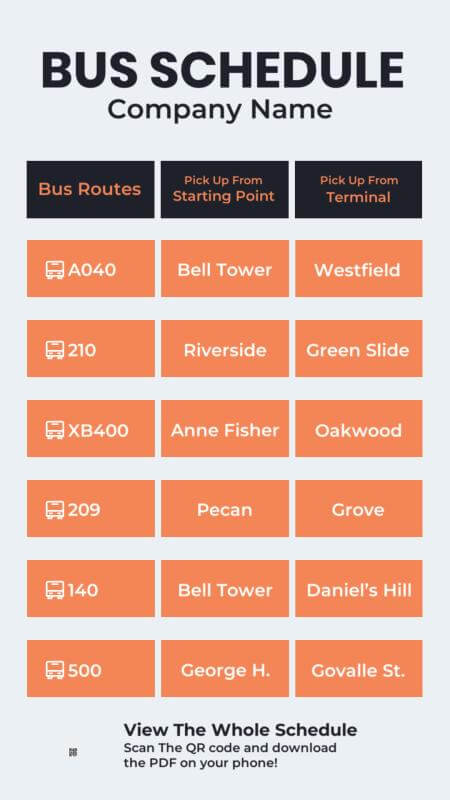 Bus Schedule