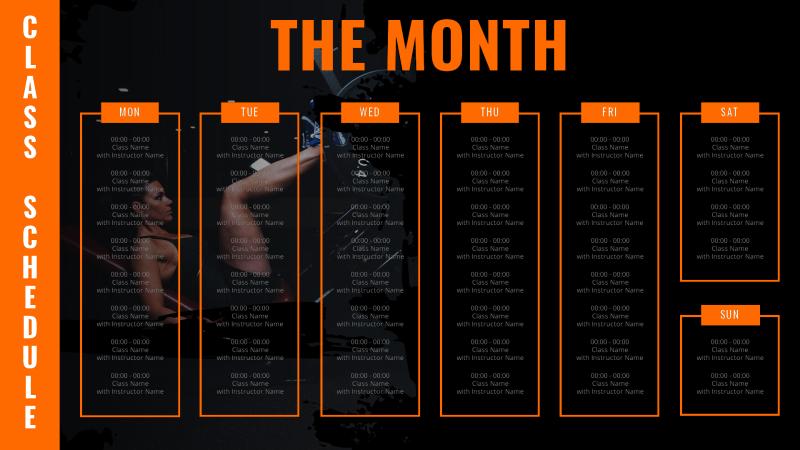 Fitness Centers | Class schedule