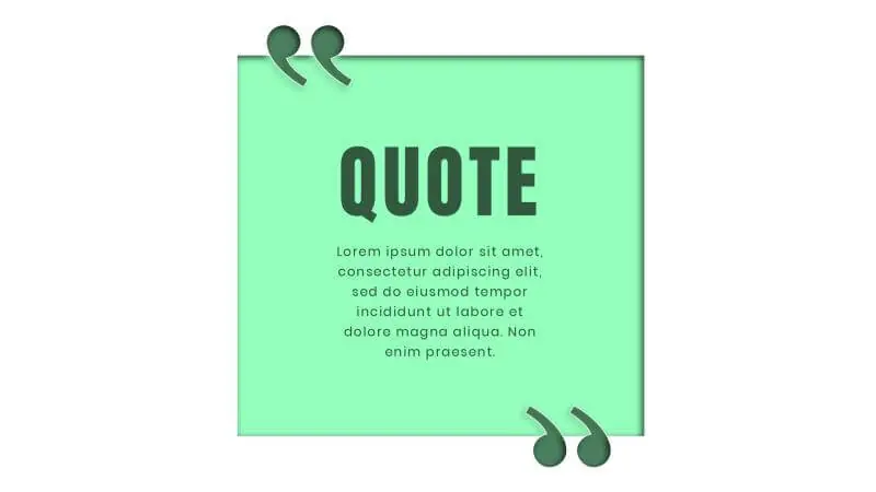 Green Inspirational Quote