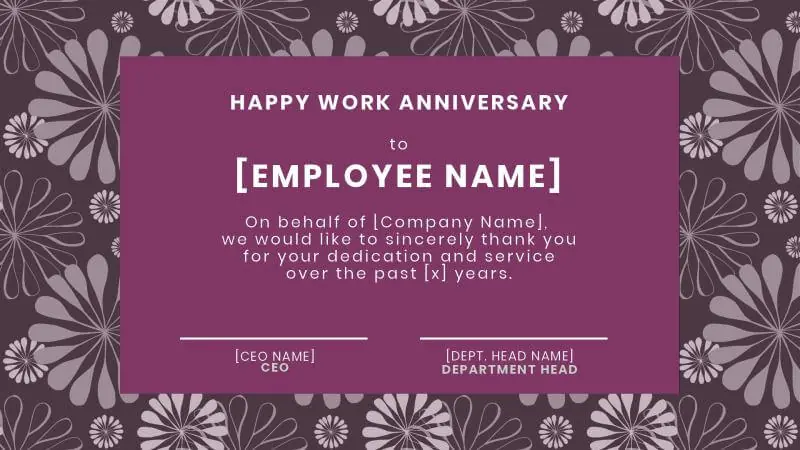 Internal Communications | Anniversaries