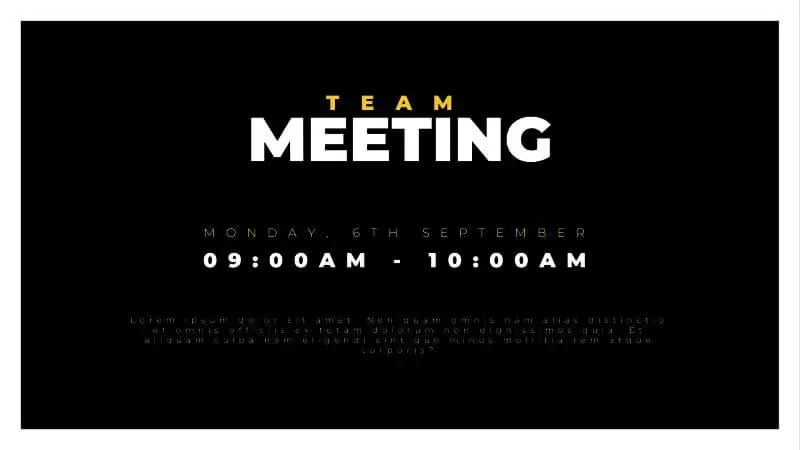 Internal Communications | New team meeting announcement