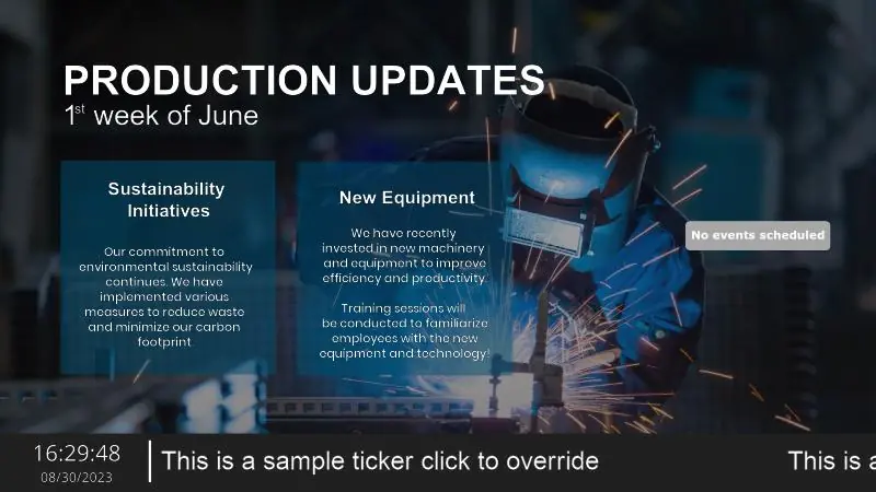 Manufacture Production Updates