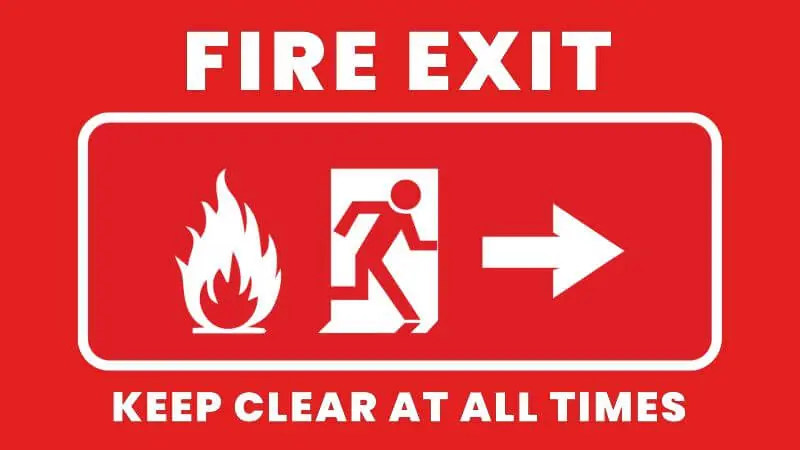 Manufacturing | Keep fire exits clear