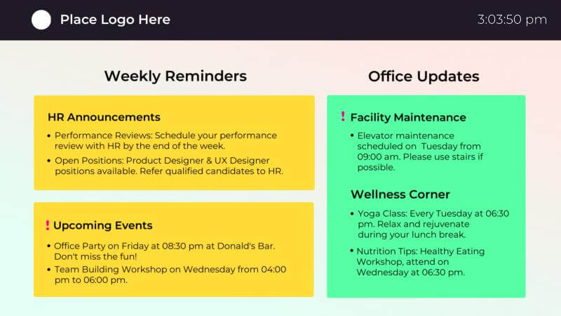 Office Notice Board