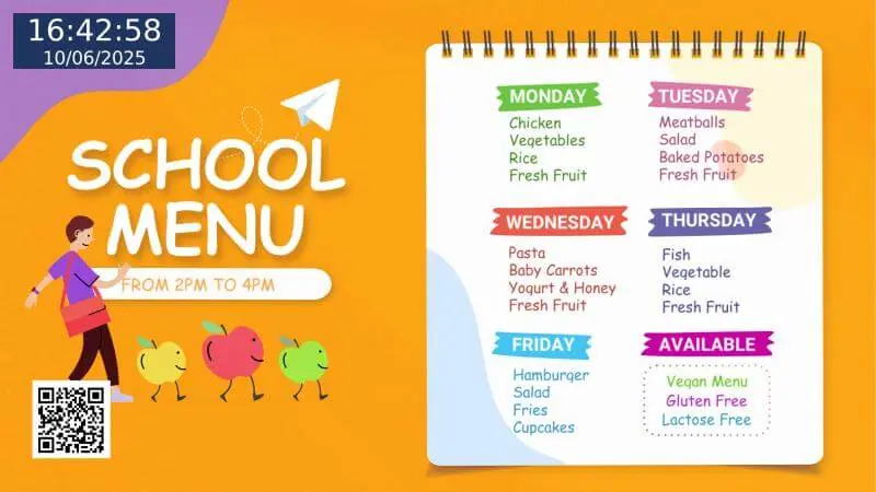 School Food Menu
