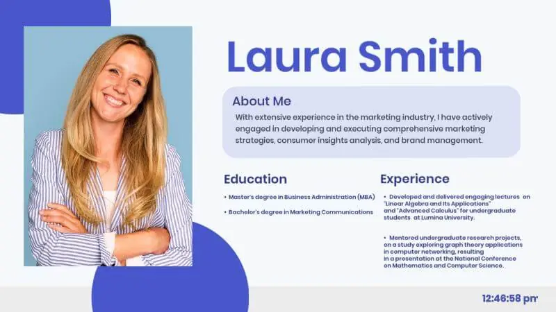 School Teacher Profile