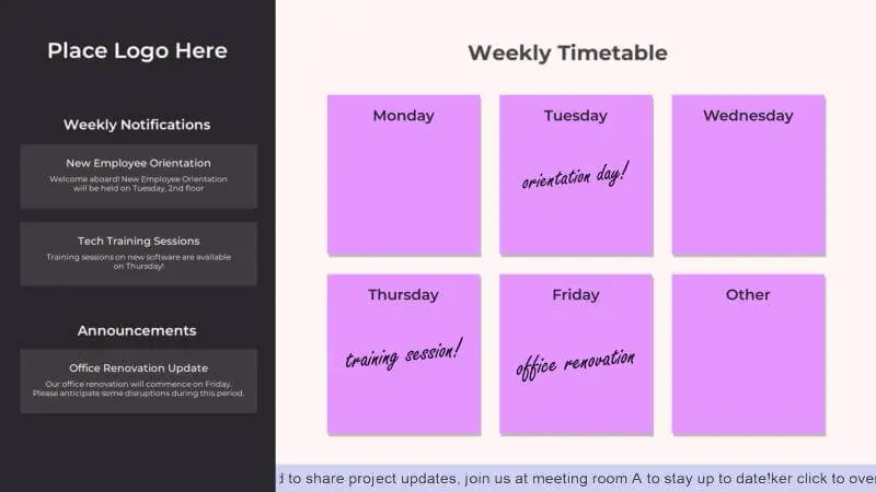 Weekly Timetable l Office