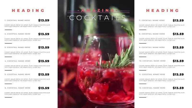 Bars | Cocktail Menu