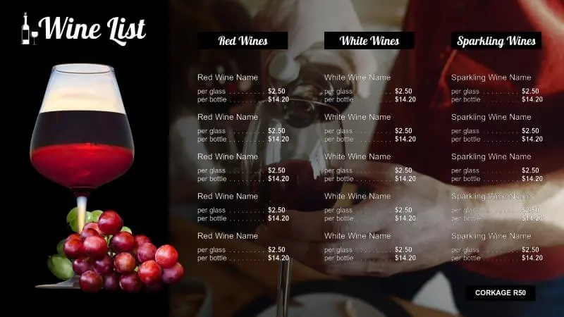 Bars | Wine List