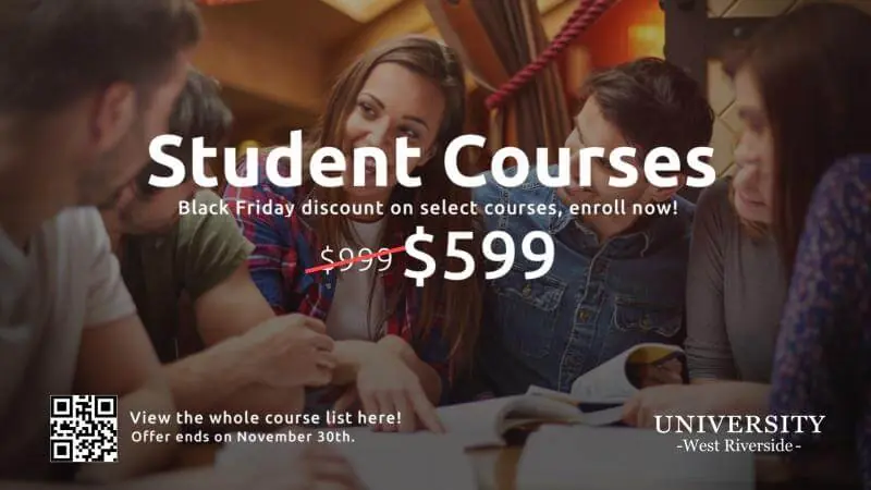 Black Friday Student Courses