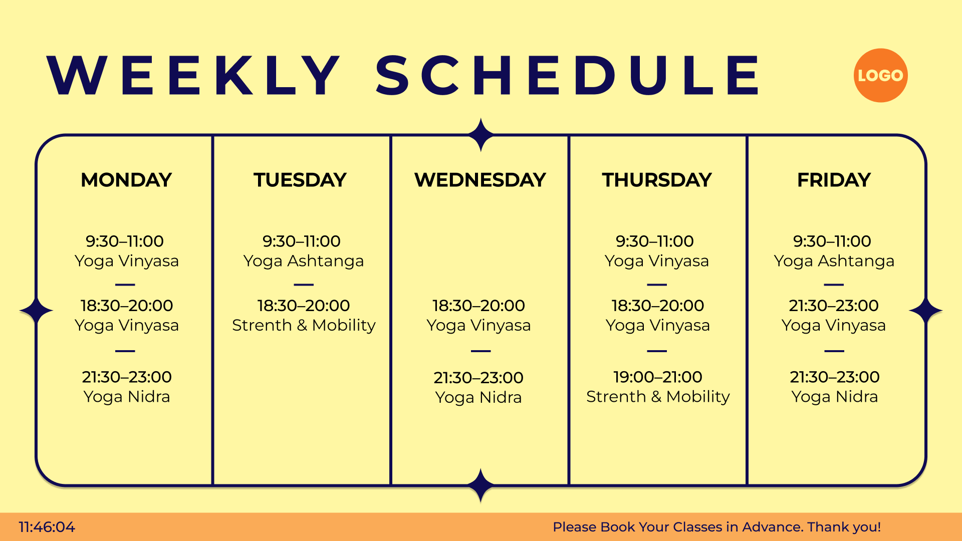 Wellness | Yoga Schedule