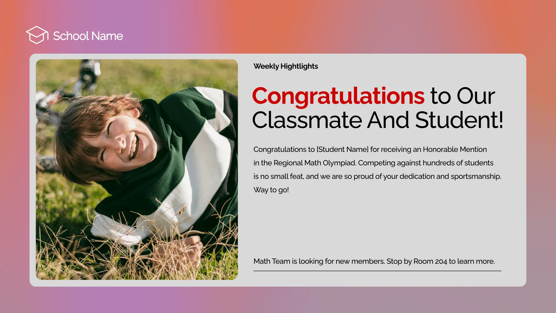 Education | School Announcement