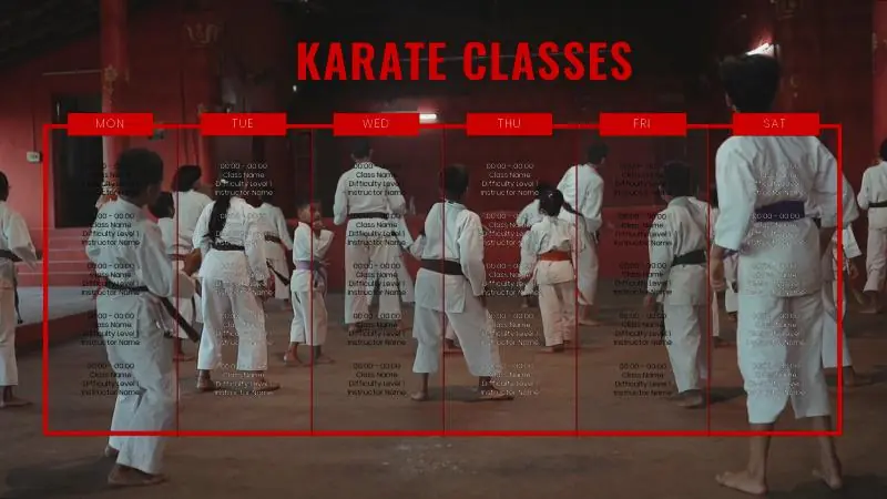 Gym | Karate Schedule