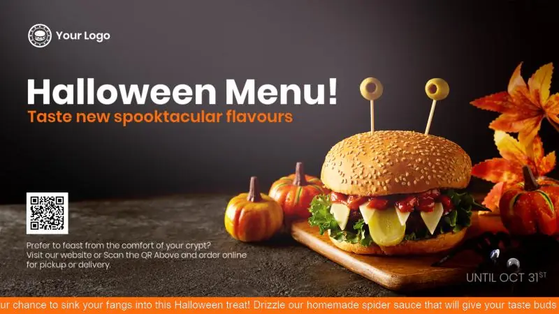 Halloween Menu Announcement