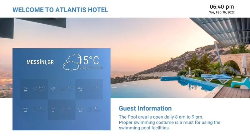 Hotels | Hotel pool information