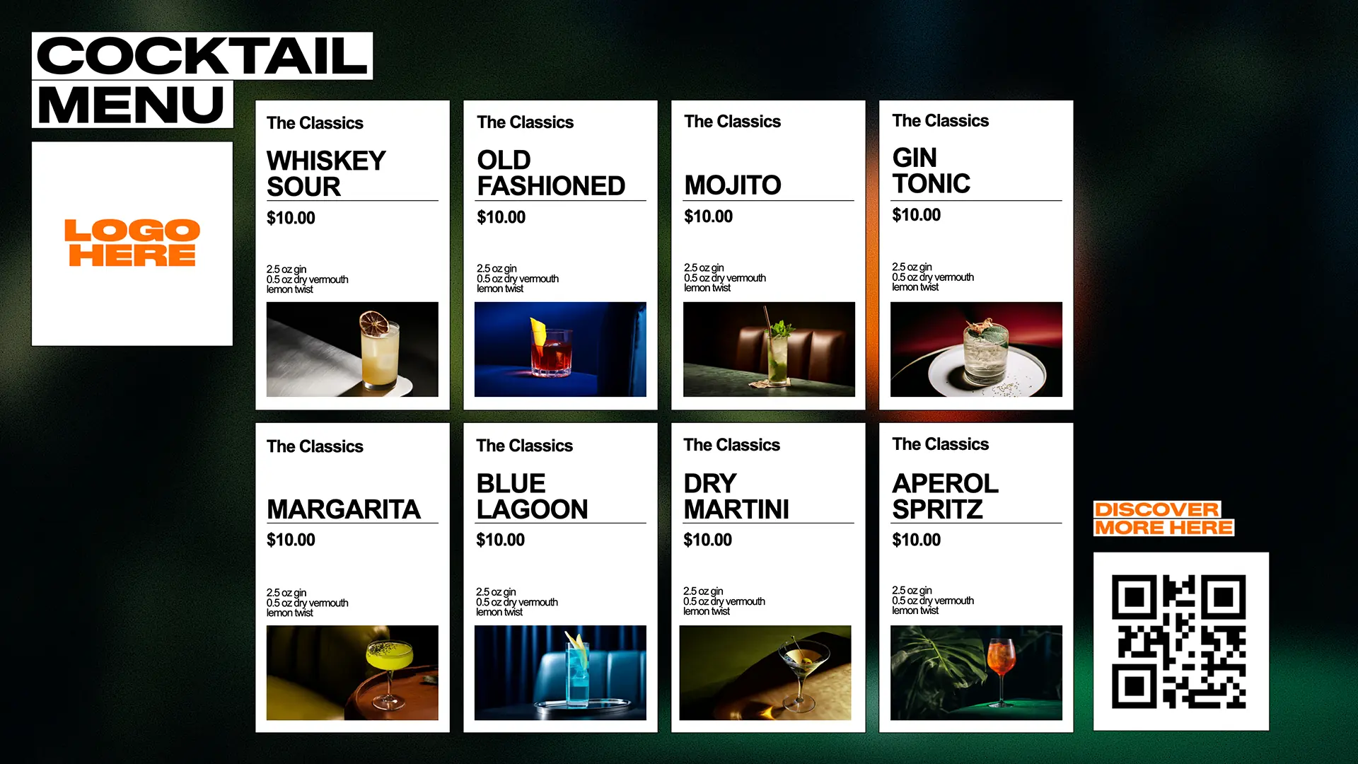 Menu Boards | Cocktail Menu