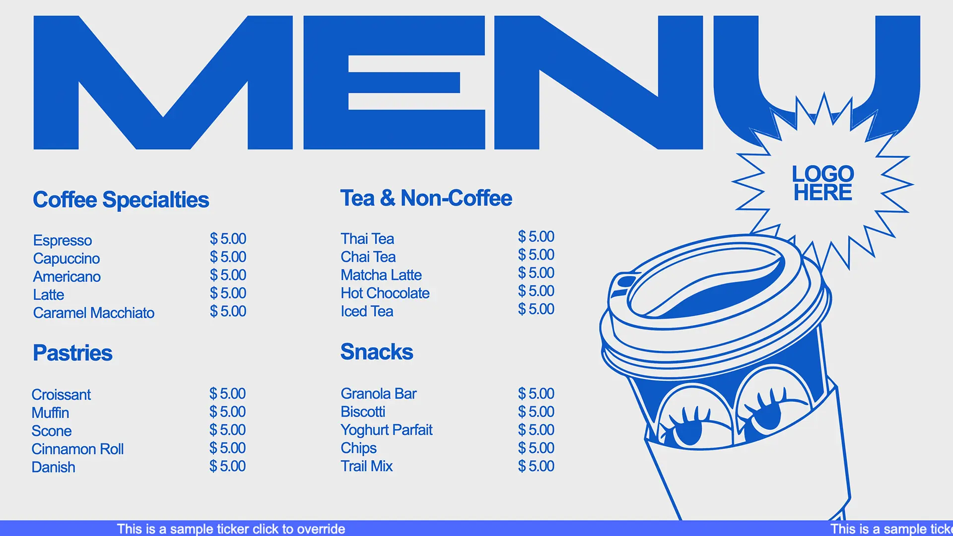 Menu Boards | Coffee Shop Menu