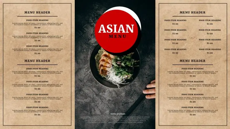 Menu Boards | Asian Menu