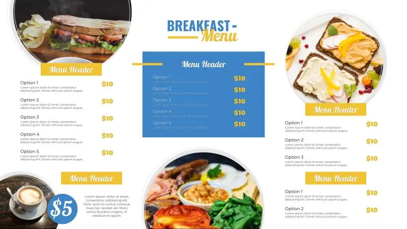 Menu Boards | Breakfast Menu