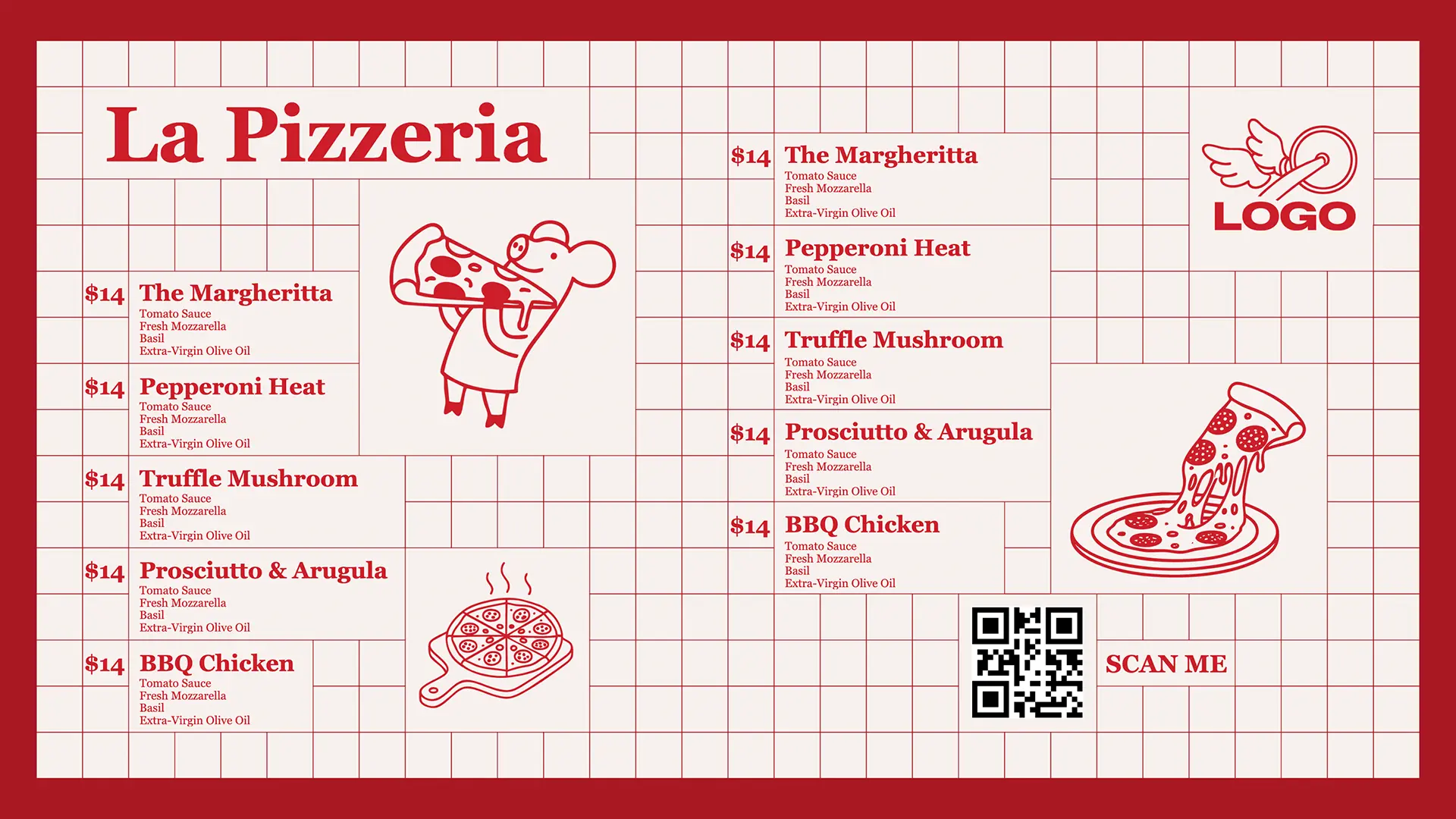 Menu Boards | Pizzeria Menu