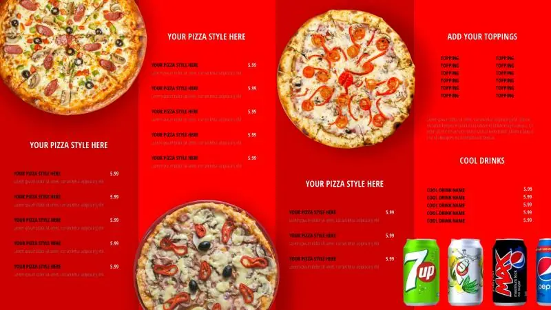 Menu Boards | Modern QSR (Pizza) 2