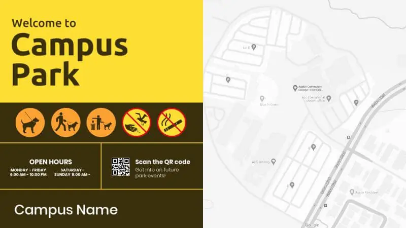Campus Park Rules & Map