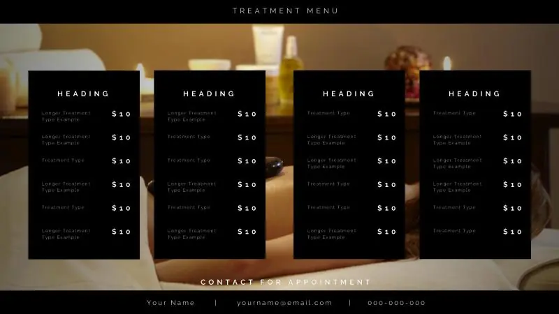 Salons & Spas | Services and prices 2