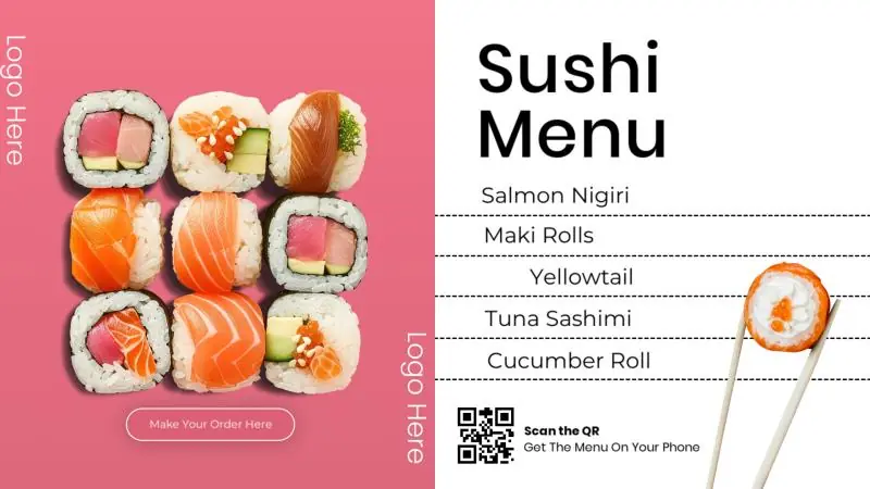 Sushi Restaurant Menu