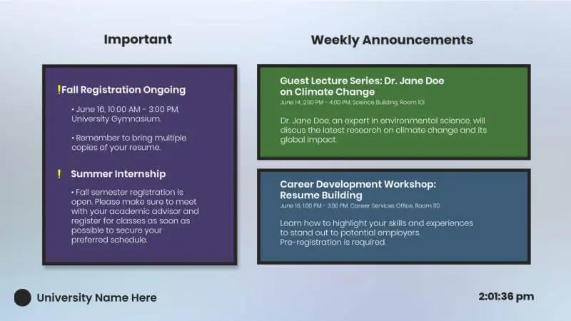 University Map & Updates Part 2