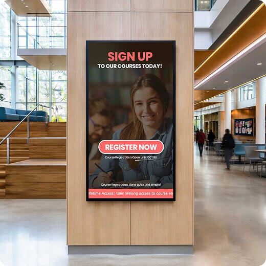 digital signage for universities yodeck