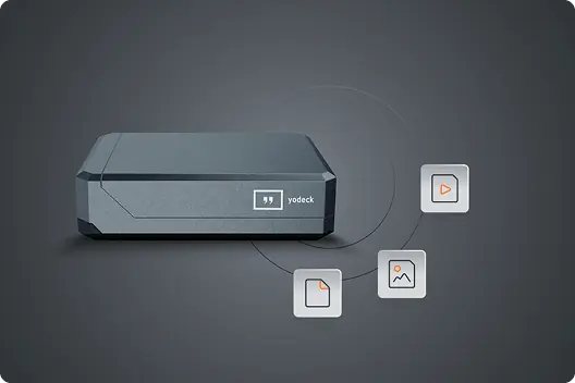 Yodeck digital signage media player with icons