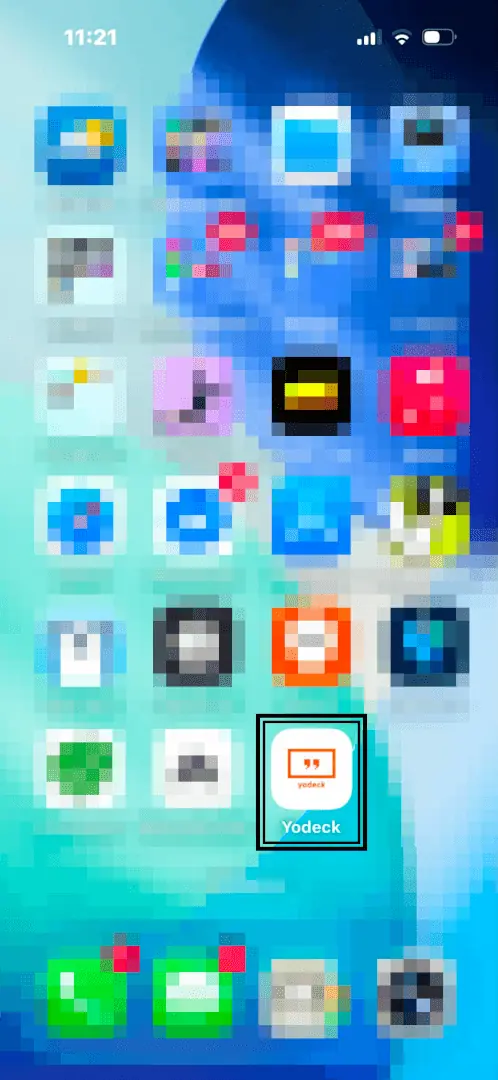 The installed Yodeck icon on an iOS Home Screen