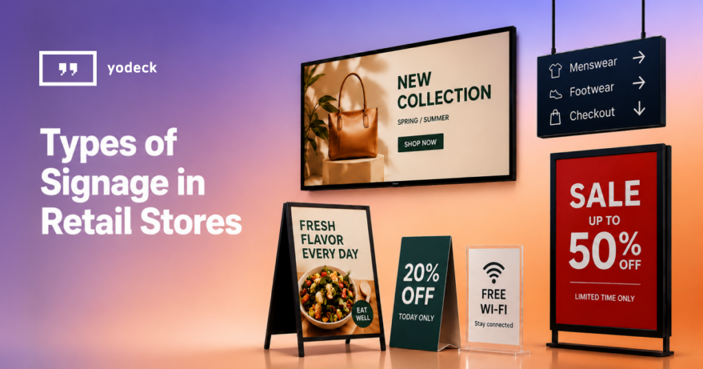 types of retail digital signage