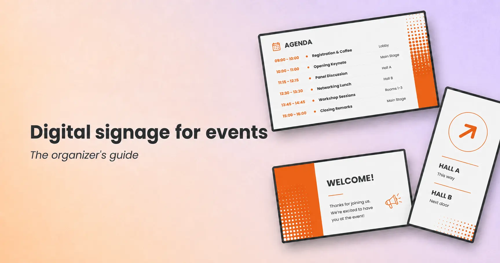 Digital signage for events: the complete organizer’s guide