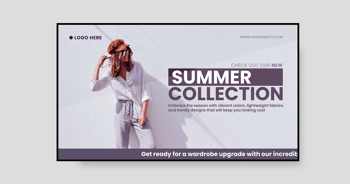 Summer sale retail digital signage