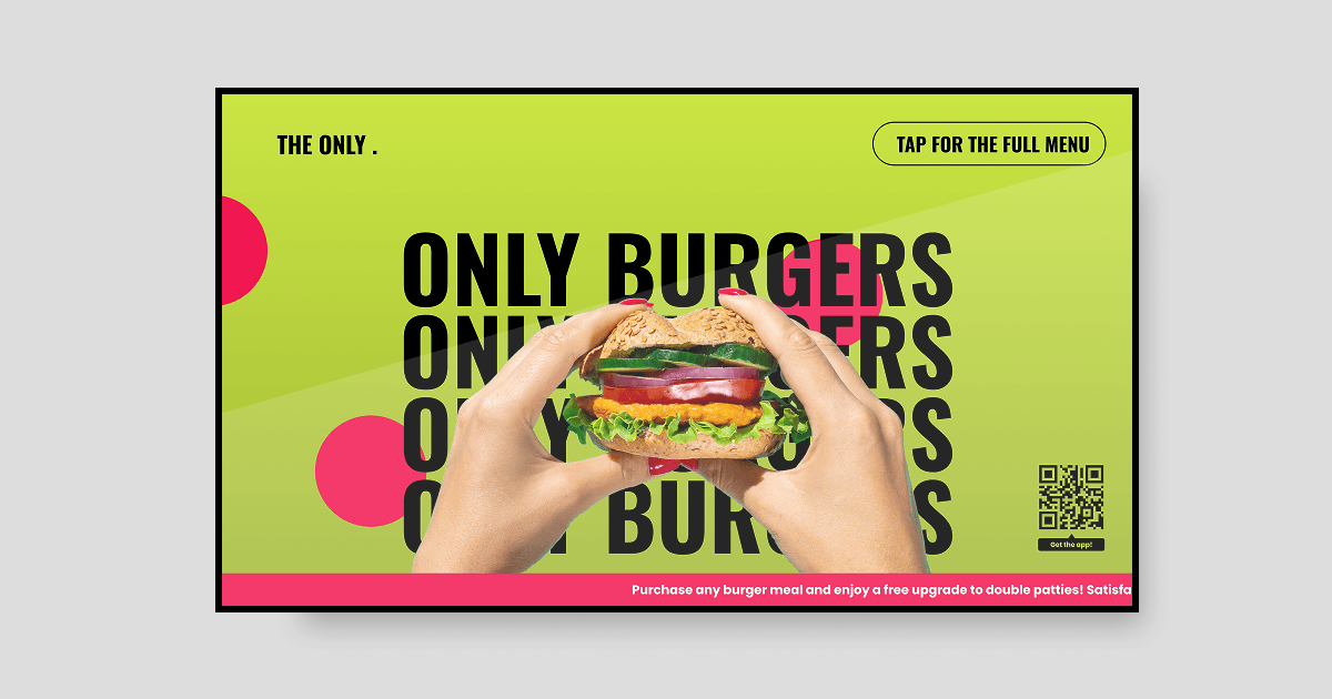 Restaurant retail digital signage
