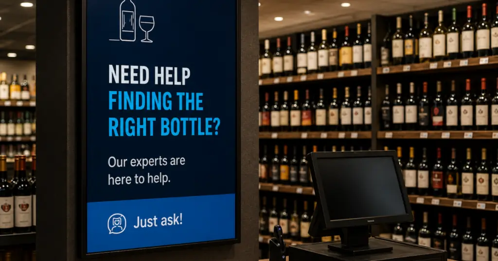 digital signage in liquor stores
