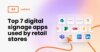 retail digital signage apps for store screens