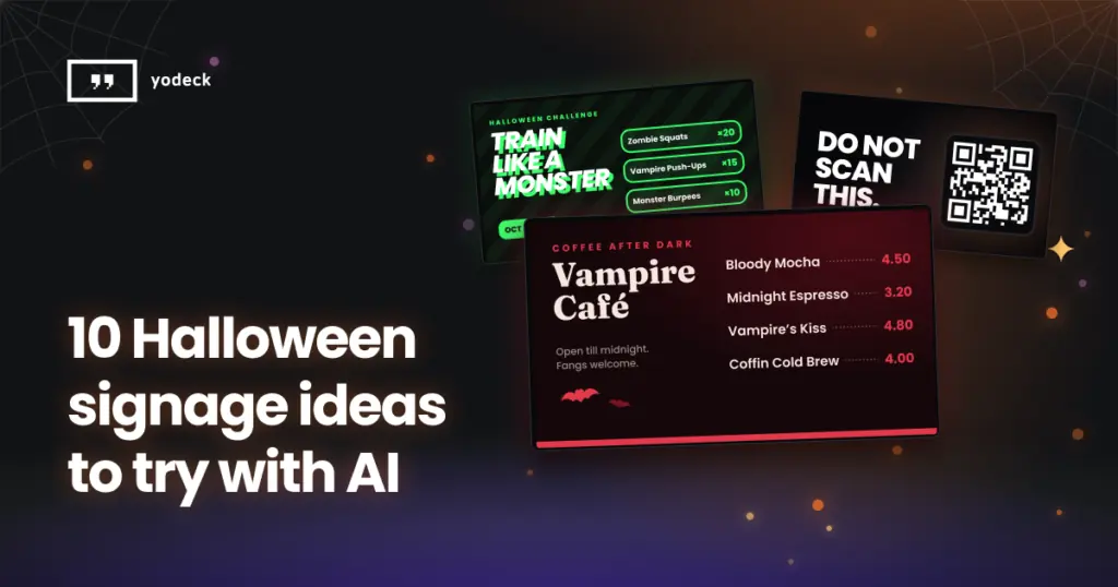 10 Halloween diital signage ideas to try with AI
