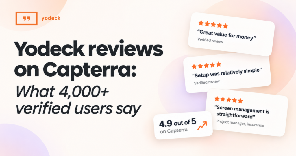 yodeck capterra reviews 2026